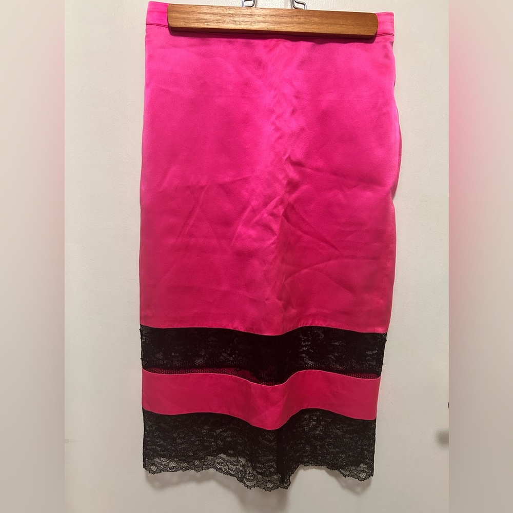 Pink Silk Skirt